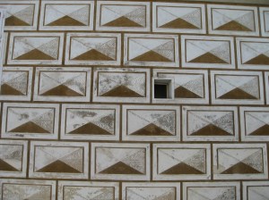 painted on a castle wall in Prague