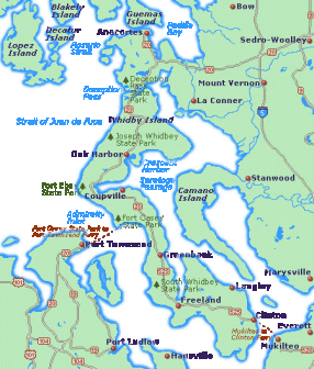 map Camano Island & environs